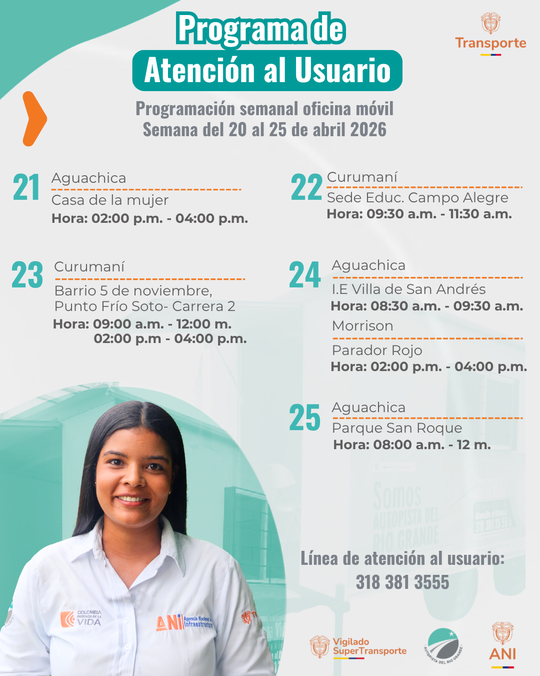 Oficina movil 20 - 25 abril