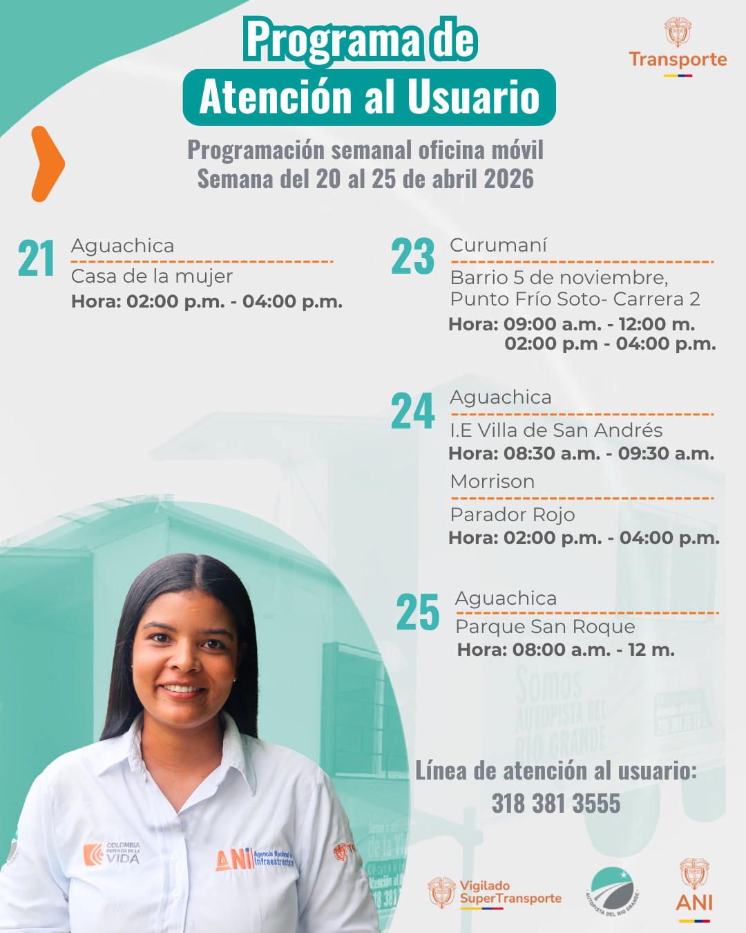 Oficina movil 20 - 25 abril