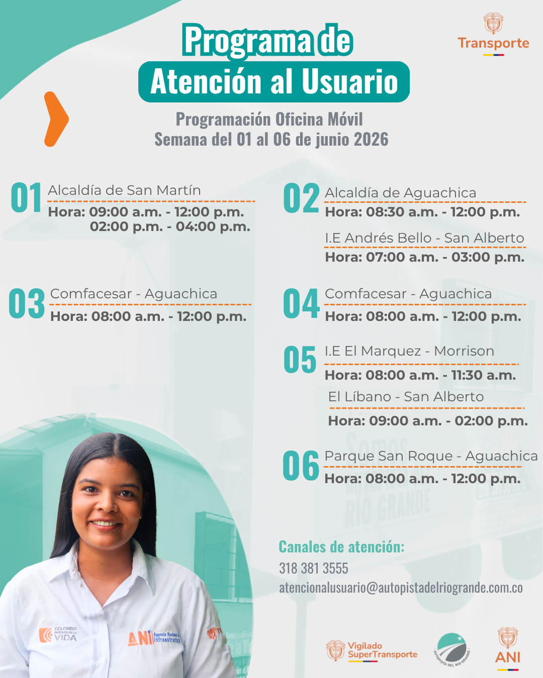 1 al 6 de junio
