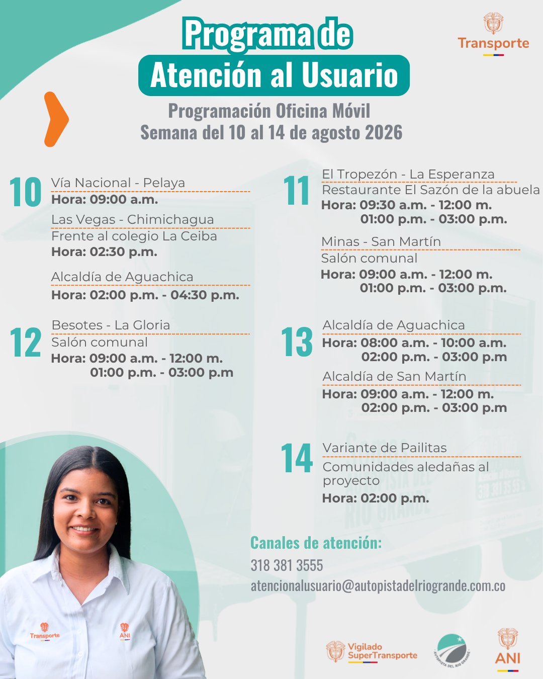 10 al 14 de agosto